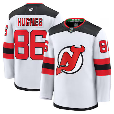 New Jersey Devils Jack Hughes Stitched Game Jersey