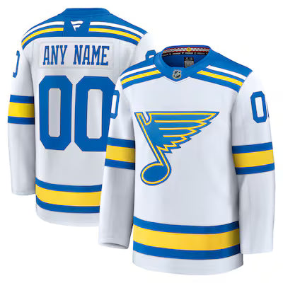 St Louis Blues Custom Stitched Game Jersey