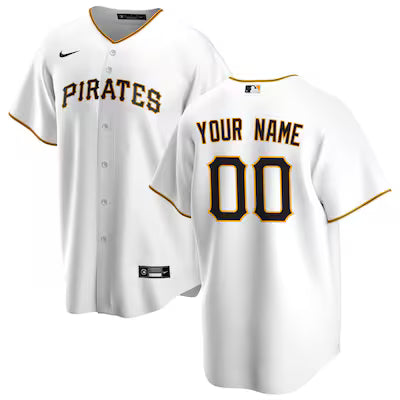 Pittsburgh Pirates Custom White Stitched Game Jersey