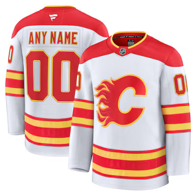 Calgary Flames Custom Stitched Game Jersey