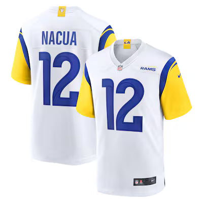 Los Angeles Rams Puka Nacua 2025 Rivalries Stitched Game Jersey