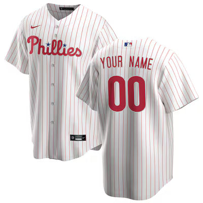 Philadelphia Phillies Custom White Stitched Game Jersey