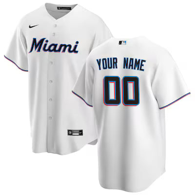 Miami Marlins Custom Stitched Game Jersey
