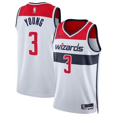 Washington Wizards Trae Young Stitched Game Jersey