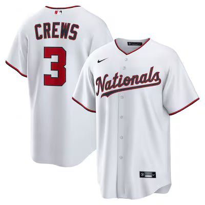 Washington Nationals Dylan Crews Stitched Game Jersey