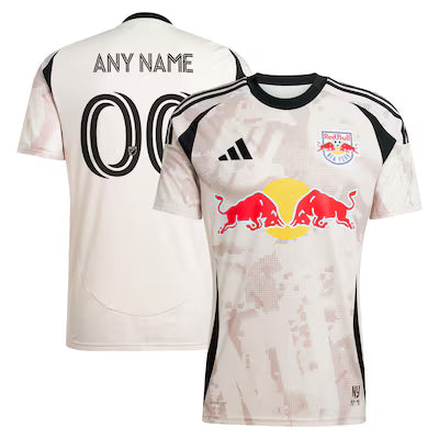 New York Red Bulls Custom Black 2025 Club Kit Jersey