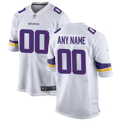 Minnesota Vikings Custom Stitched Game Jersey