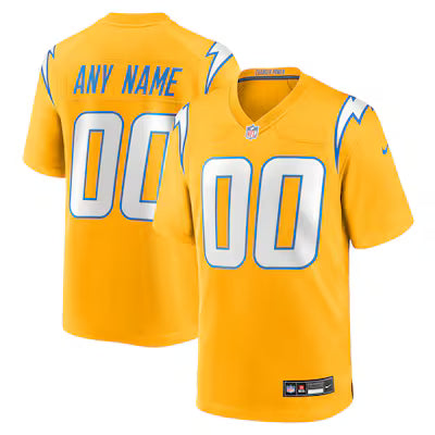 Los Angeles Chargers Custom Stitched Game Jersey