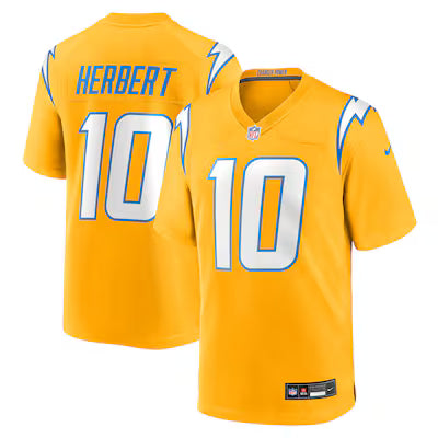 Los Angeles Chargers Justin Herbert Stitched Game Jersey
