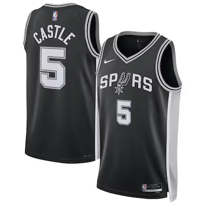San Antonio Spurs Stephon Castle Stitched Game Jersey