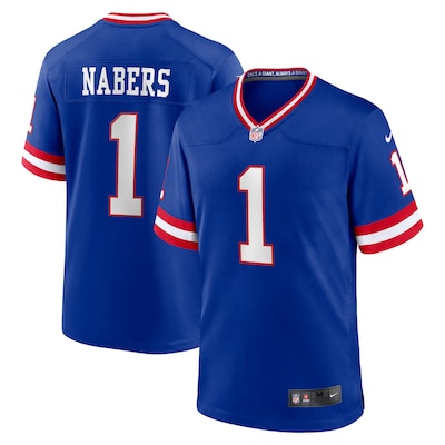 New York Giants Malik Nabers Stitched Game Jersey