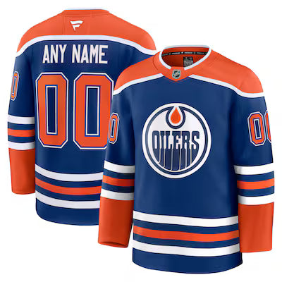 Edmonton Oilers Custom Stitched Game Jersey