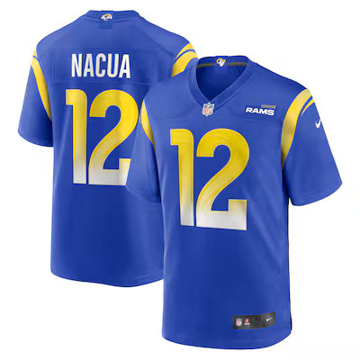 Los Angeles Rams Puka Nacua 2025 Rivalries Stitched Game Jersey