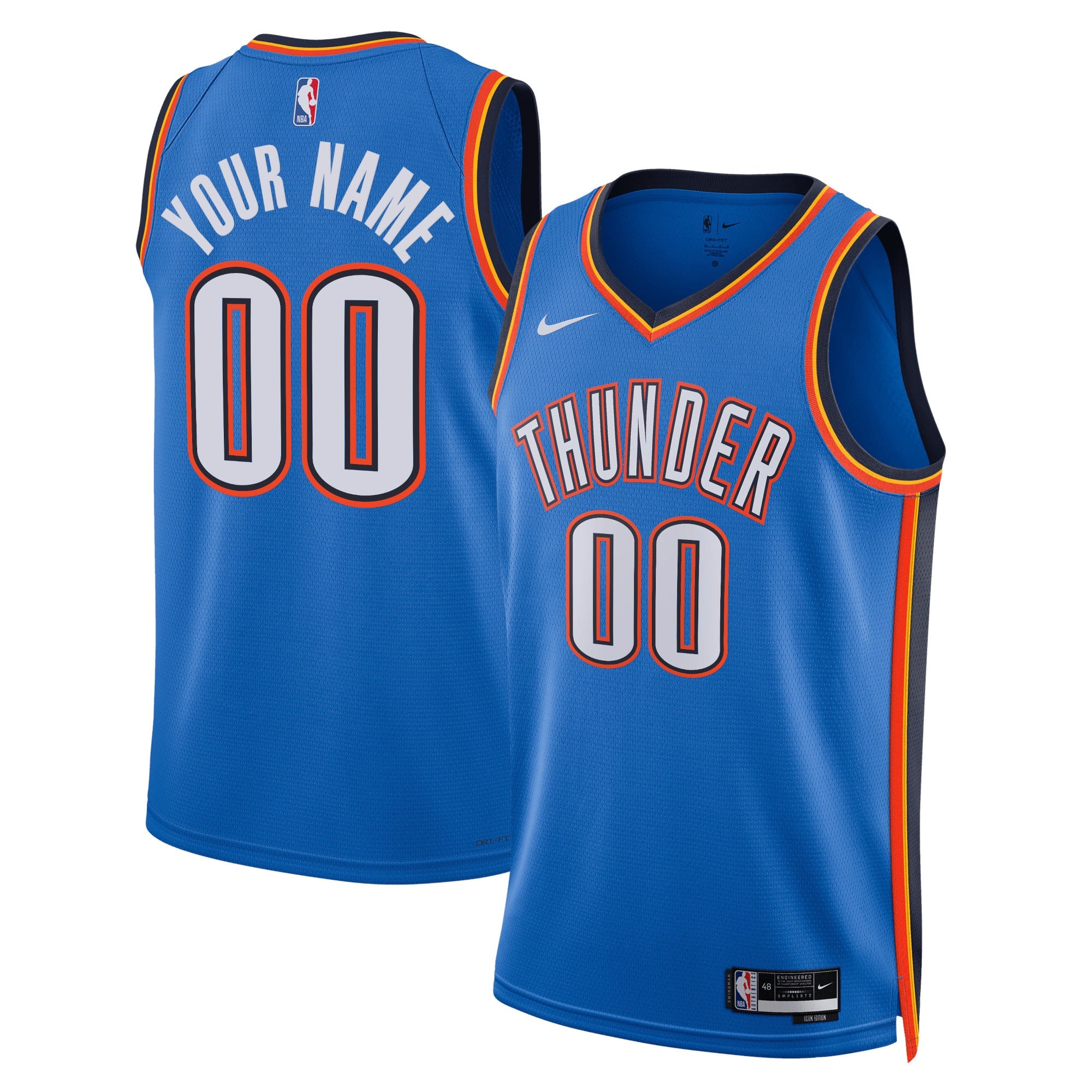 Oklahoma City Thunder Custom Stitched Game Jersey