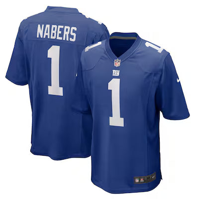 New York Giants Malik Nabers Stitched Game Jersey