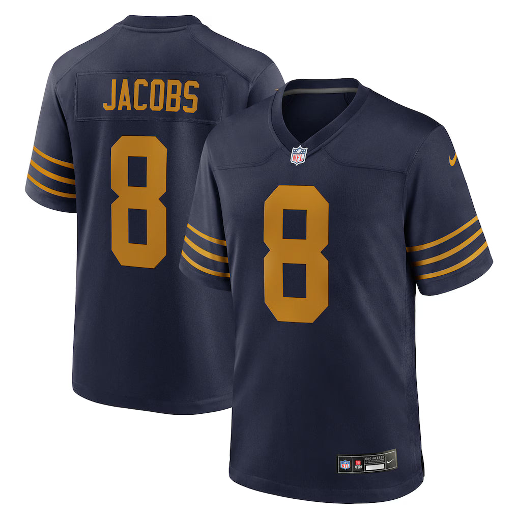 Green Bay Packers Josh Jacobs Stitched Game Jersey