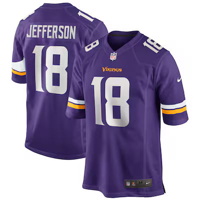 Minnesota Vikings Justin Jefferson Stitched Game Jersey