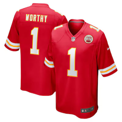 Kansas City Chiefs Xavier Worthy Stitched Game Jersey