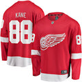 Detroit Red Wings Patrick Kane Red Stitched Game Jersey