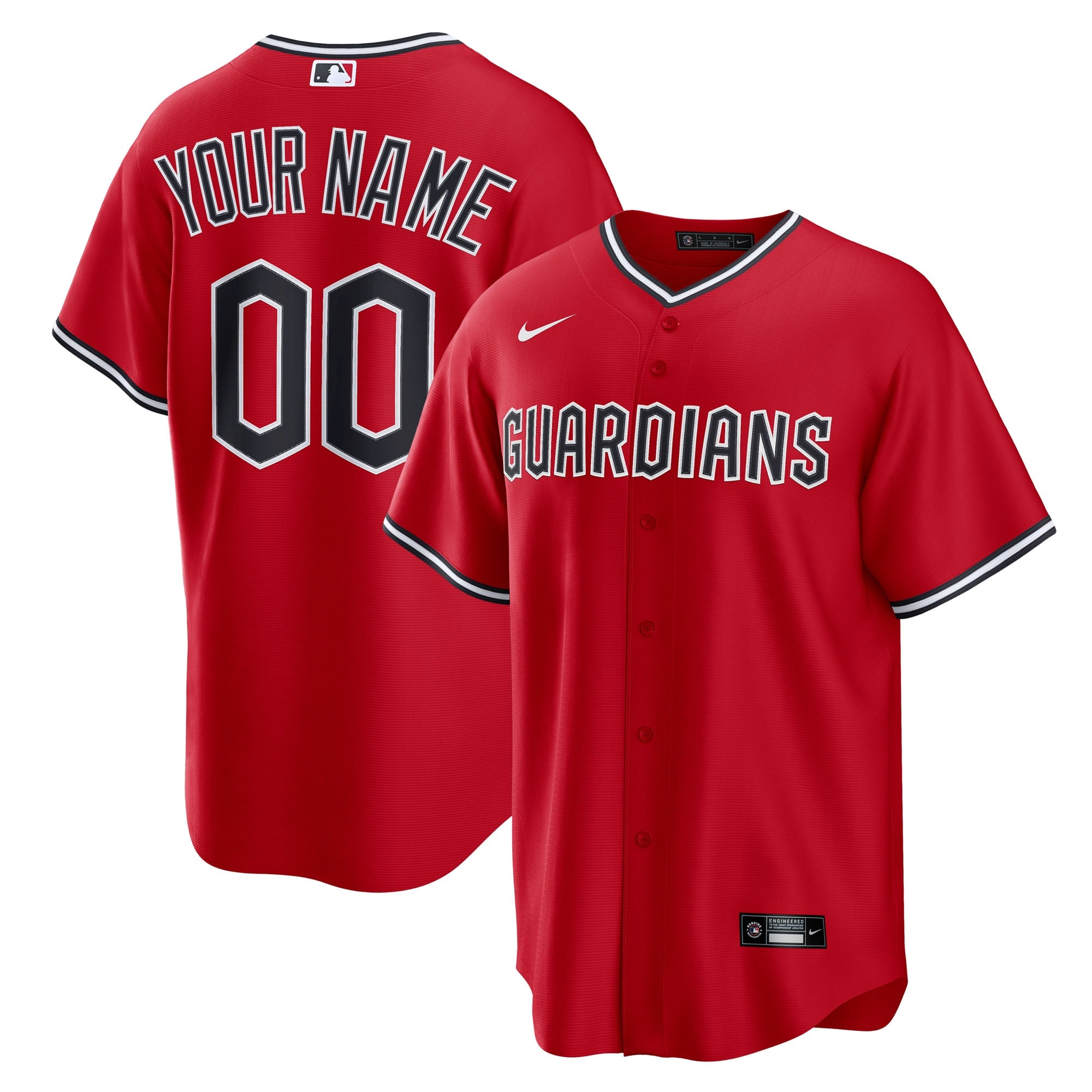 Cleveland Guardians Custom Stitched Game Jersey
