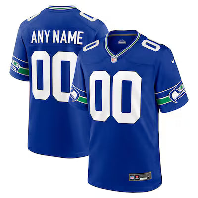 Seattle Seahawks Custom Stitched Game Jersey