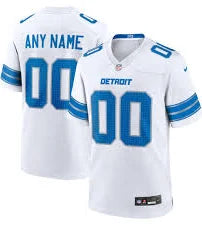 Detroit Lions Custom Stitched Game Jersey