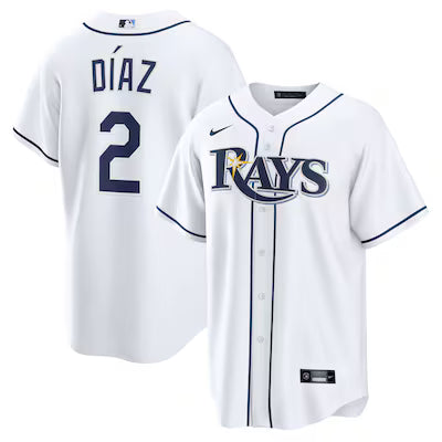Tampa Bay Rays Yandy Díaz White Stitched Game Jersey